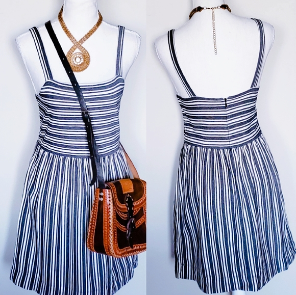 Loft  stripe dress Extra Small - Picture 2 of 6